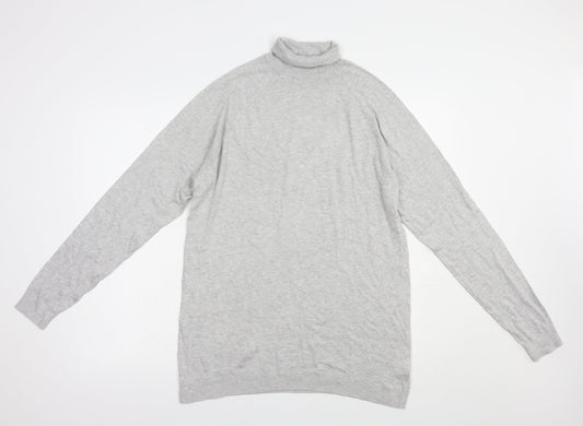Womens UK Size L Bershka Grey Pullover Jumper