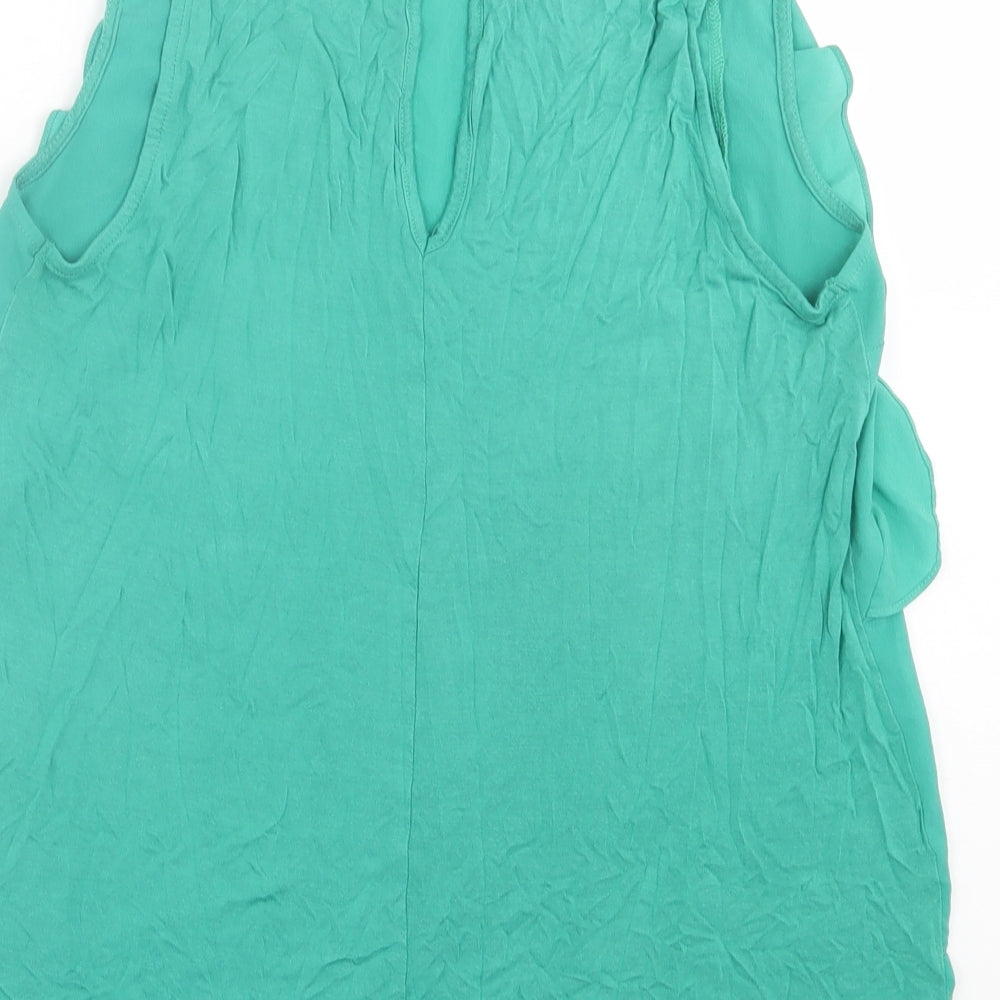 Womens UK Size 12 Warehouse Green Basic Tank