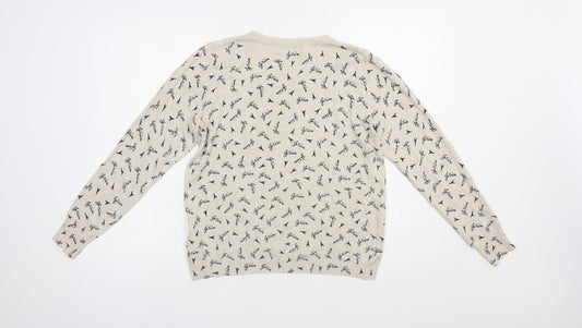 Womens UK Size 14 Marks and Spencer Beige Pullover Jumper