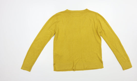 Womens UK Size 12 Marks and Spencer Yellow Pullover Jumper