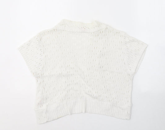Womens UK Size 16 Glamorosa White Cardigan Jumper