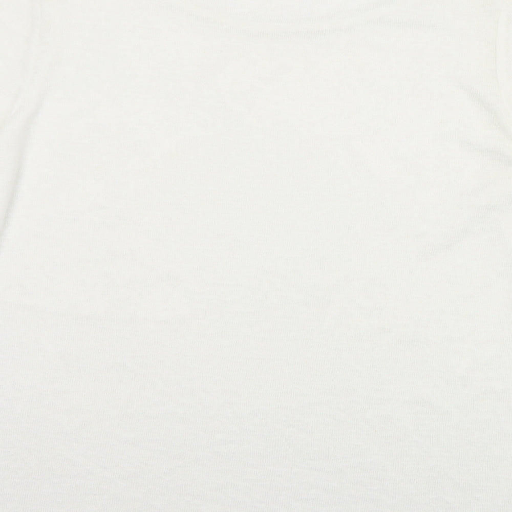 George Womens White Round Neck Floral Polyester Pullover Jumper Size 16 - Floral print