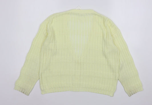 Womens UK Size 8 St Michael Yellow Cardigan Jumper