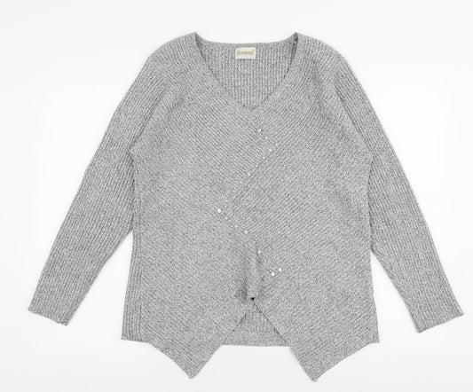Womens UK Size S Roman Grey Pullover Jumper