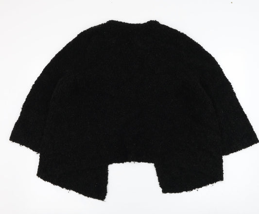 Basler Womens Black Round Neck Viscose Cardigan Jumper Size 16
