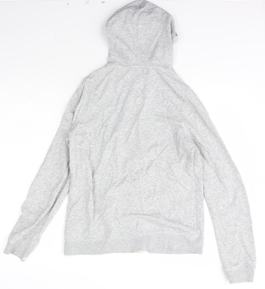 George Womens Grey Crew Neck Polyester Full Zip Jumper Size 14