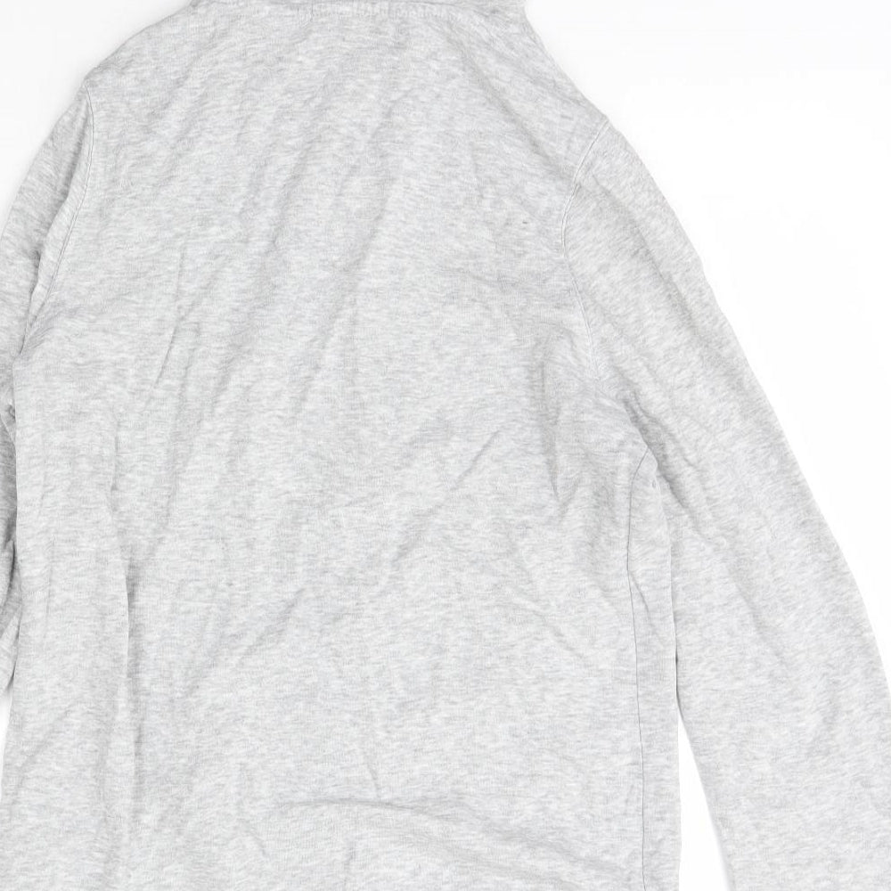George Womens Grey Crew Neck Polyester Full Zip Jumper Size 14