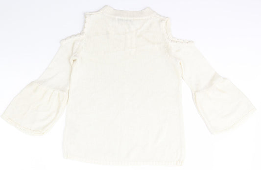 Womens UK Size 10 Very Ivory Pullover Jumper