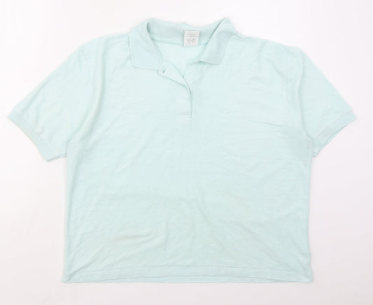 Womens UK Size 18 Littlewoods Green Basic Polo