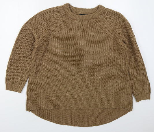 Womens UK Size XL Only Brown Pullover Jumper
