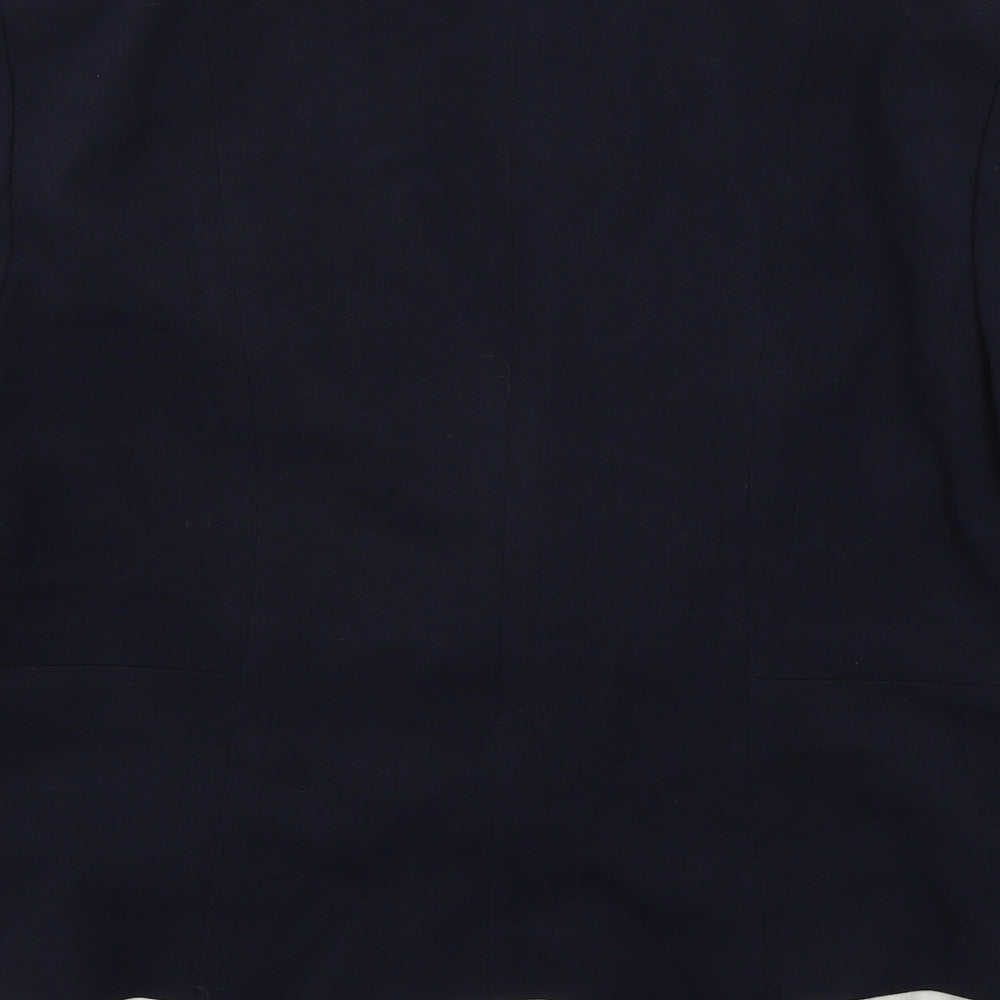Marks and Spencer Womens Blue Polyester Jacket Suit Jacket Size 14