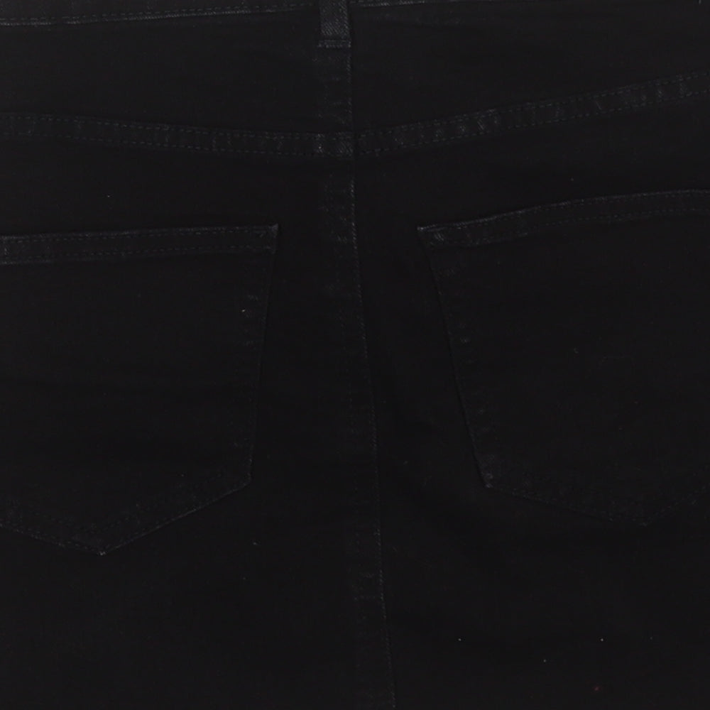 Only Womens Black Cotton A-Line Skirt Size XS