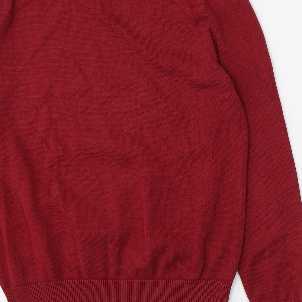 Mexx Mens Red V-Neck Cotton Pullover Jumper Size S