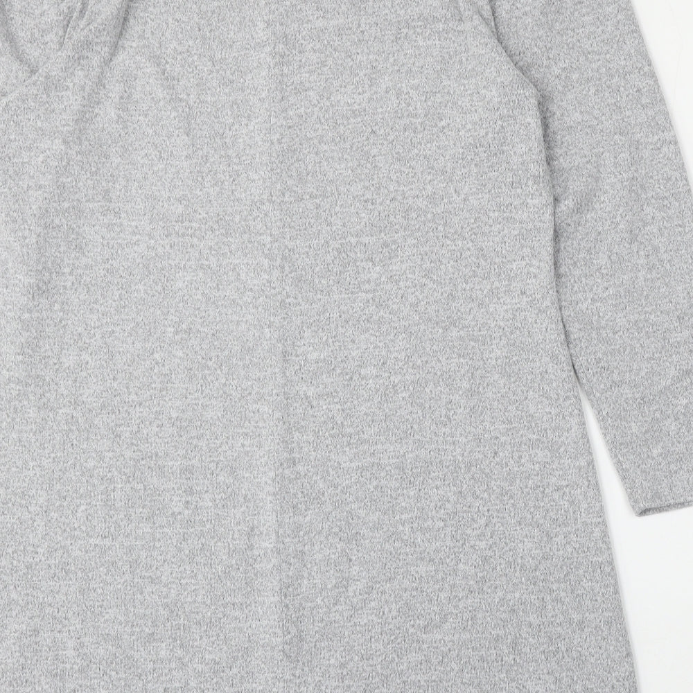 George Womens Grey Round Neck Polyester Pullover Jumper Size 18