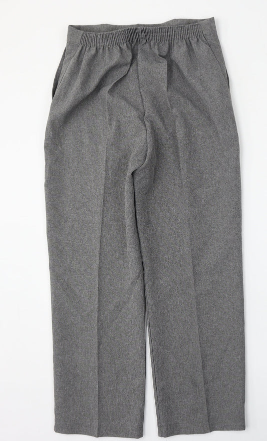 Womens UK Size 10 Mia Moda Regular Fit Grey Trousers