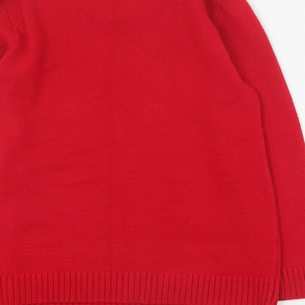 Womens UK Size S Lady Ice Red Pullover Jumper