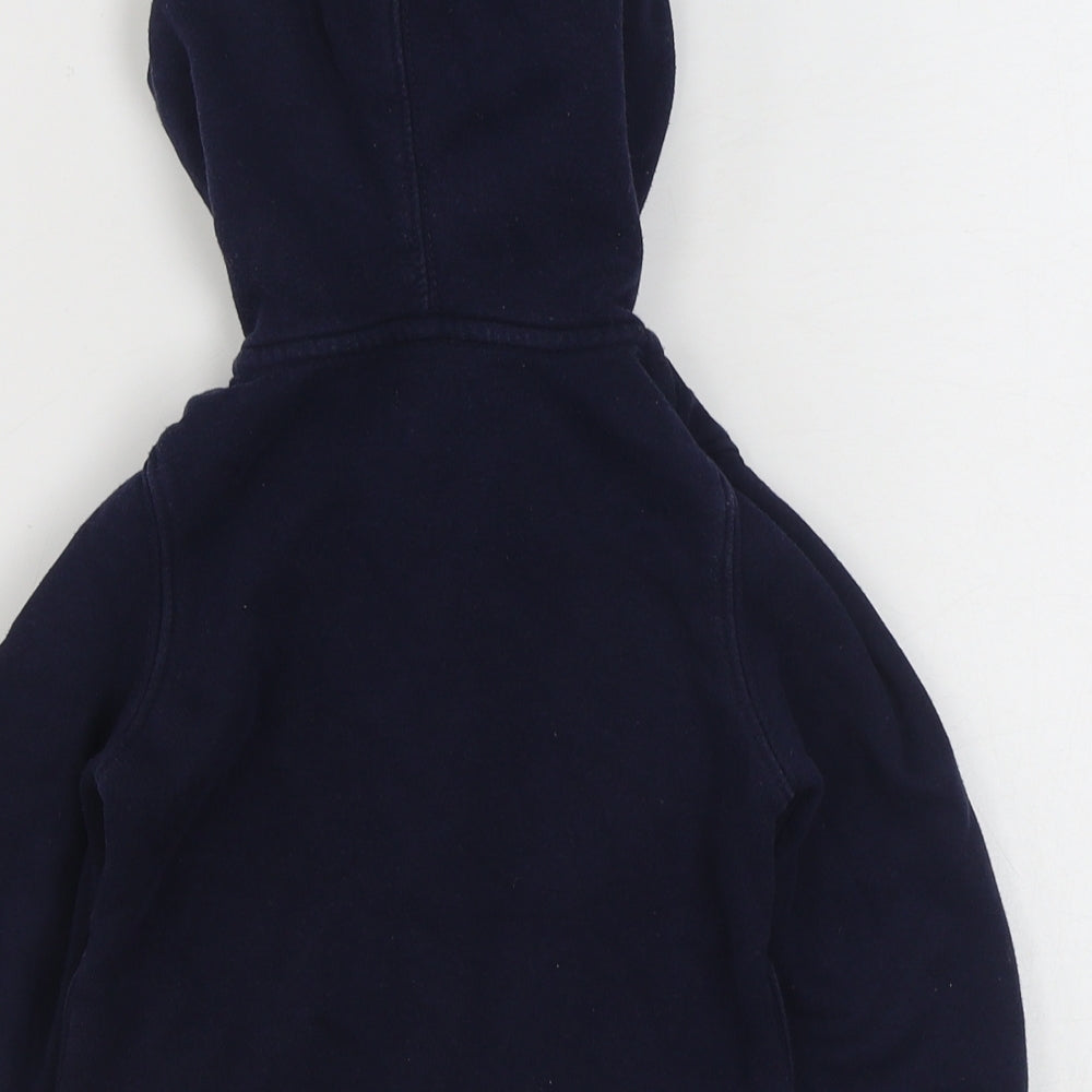 Gap Girls Blue 100% Cotton Full Zip Hoodie Size 3 Years Zip