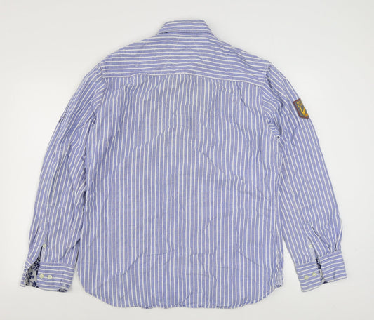 Mens UK Size 2XL Pepe Jeans Blue Button-Up Long Sleeve Casual Shirt