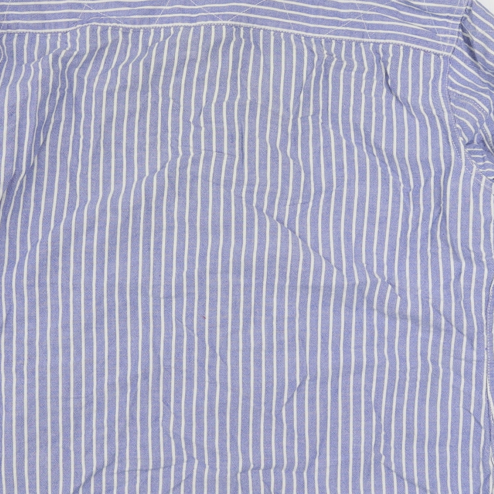 Mens UK Size 2XL Pepe Jeans Blue Button-Up Long Sleeve Casual Shirt