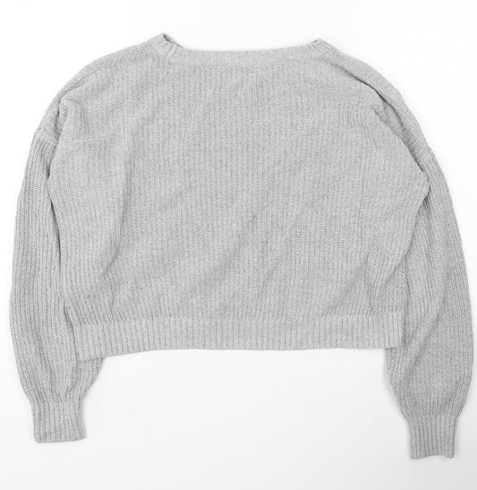 Womens UK Size S Hollister Grey Pullover Jumper