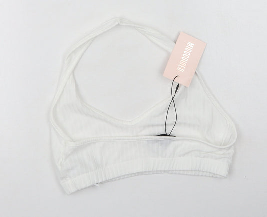 Womens UK Size 12 Missguided White Camisole Tank