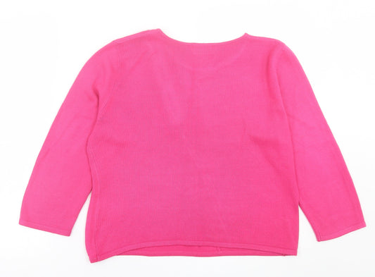 Womens UK Size 14 Topshop Pink Pullover Jumper
