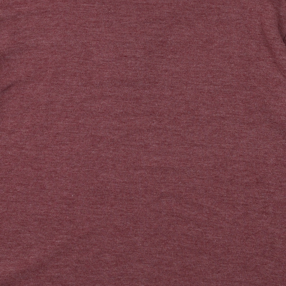 Easy Mens Purple V-Neck Polyester Pullover Jumper Size 2XL