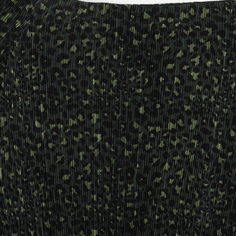 Womens UK Size 8 New Look Green Basic Blouse