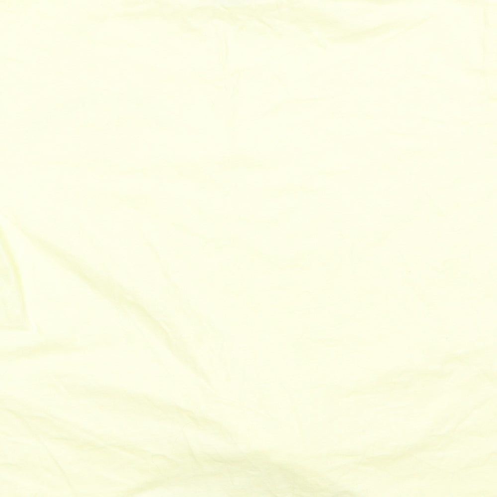 Primark Womens Yellow Cotton Basic T-Shirt Size 10 Crew Neck - Good Things