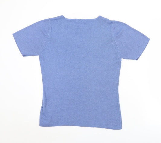 Womens UK Size 14 Essentials Blue Vest Jumper