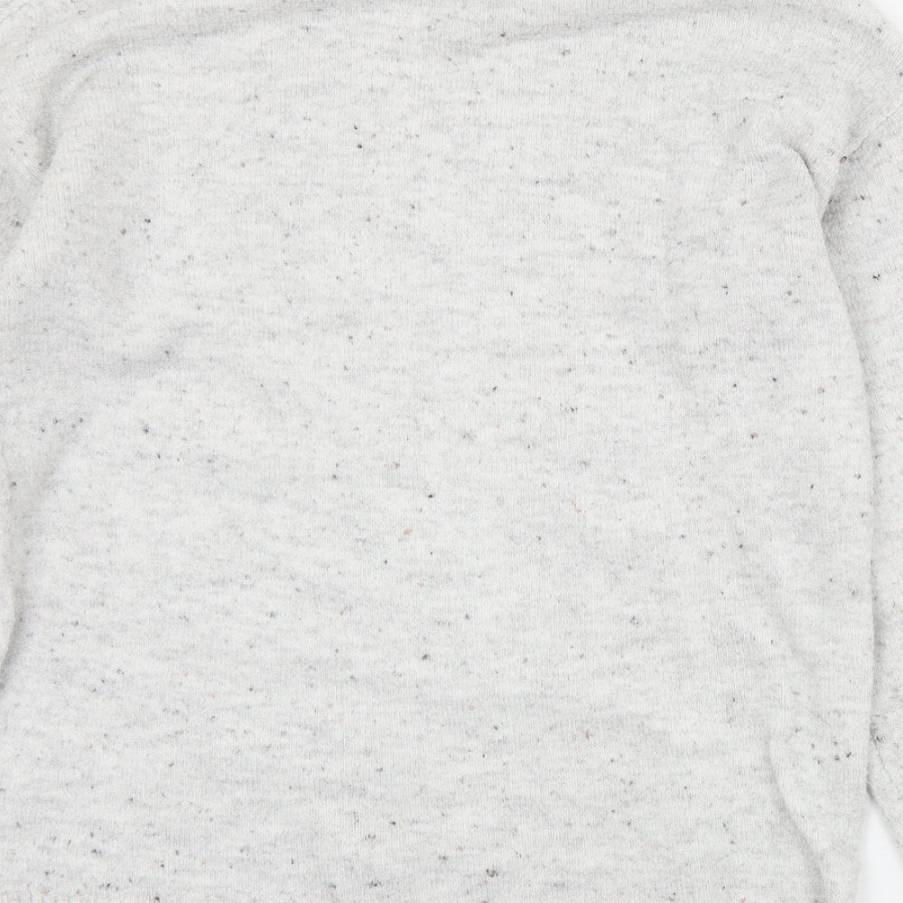 F&F Womens Grey V-Neck Polyester Pullover Jumper Size 6