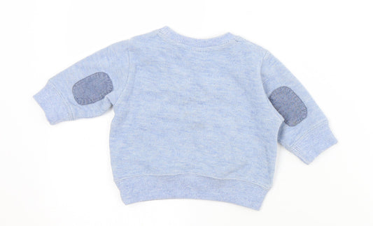 NEXT Boys Blue Cotton Pullover Jumper Size 3-6 Months