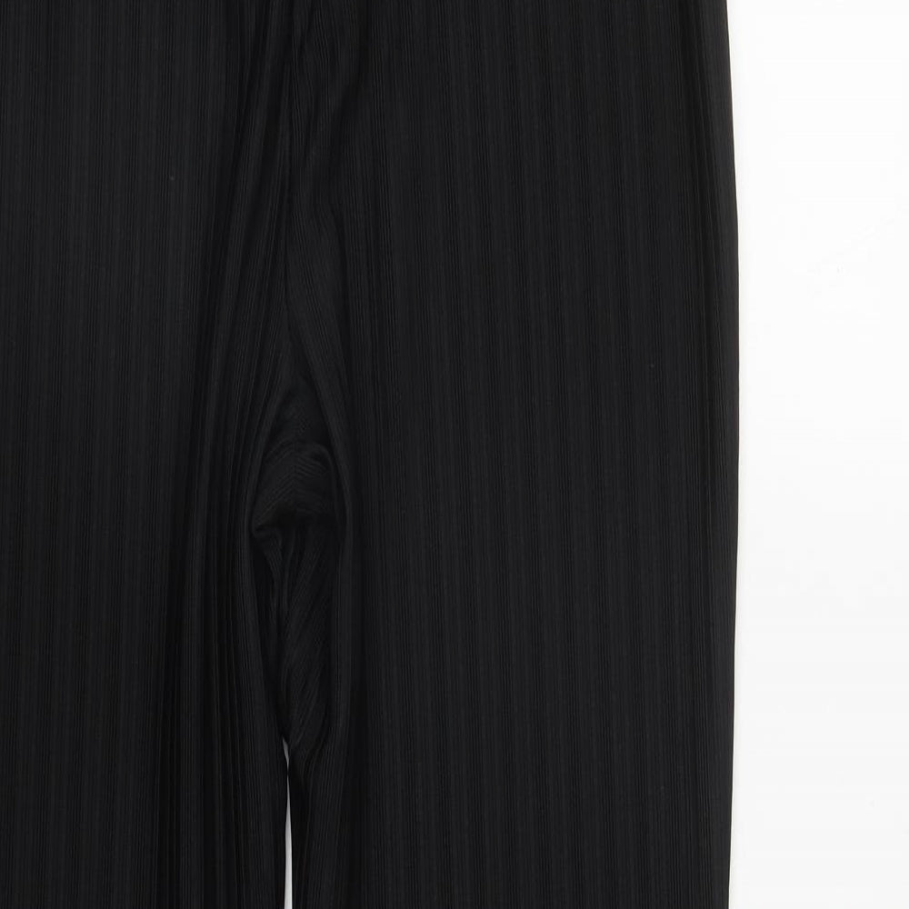 Womens UK Size 14 Papaya Regular Fit Black Trousers