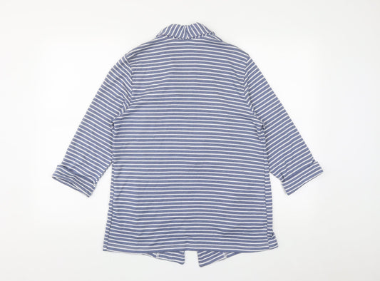 Tu  Womens Blue Striped  Jacket  Size 10