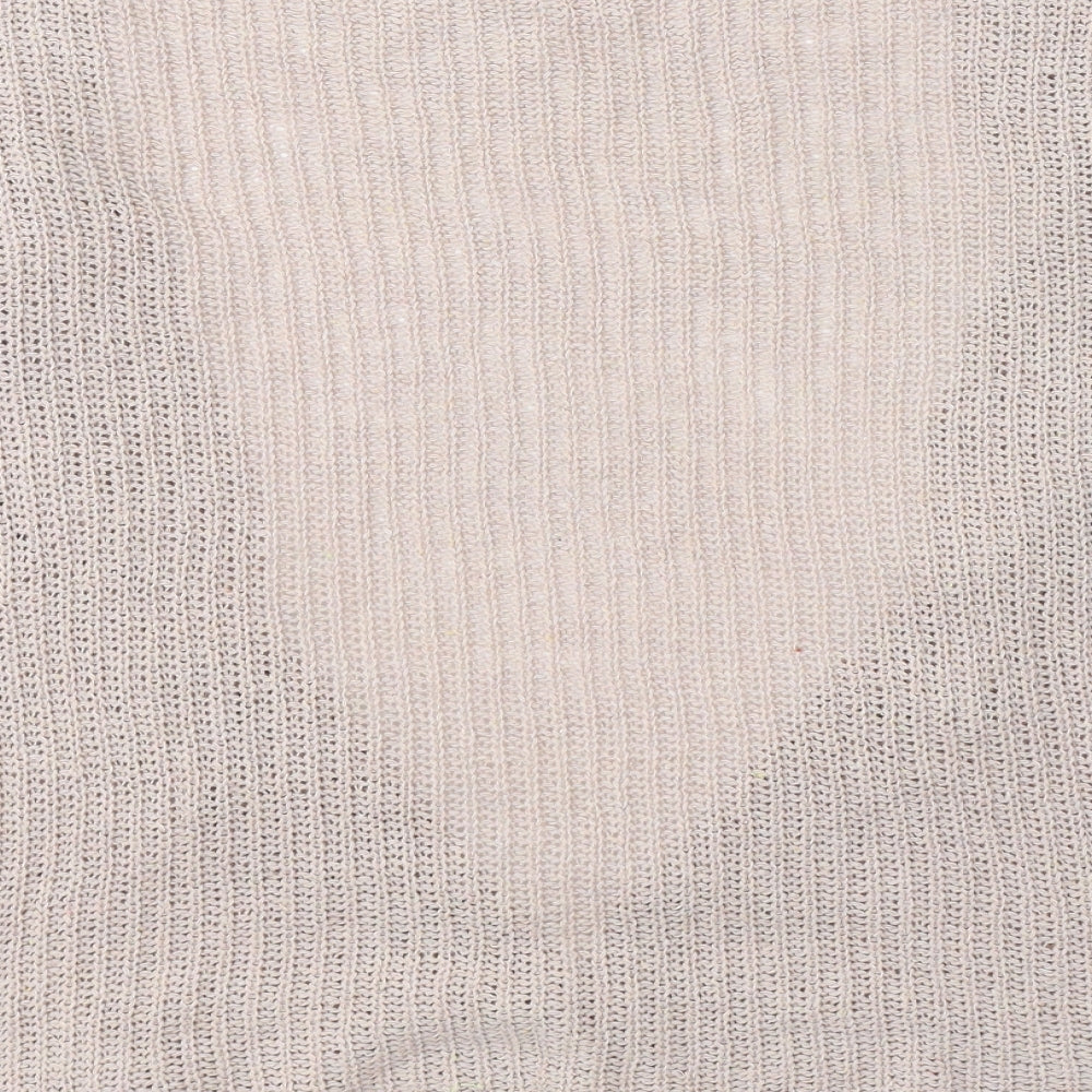 SheIn Womens Pink V-Neck Polyester Cardigan Jumper Size M