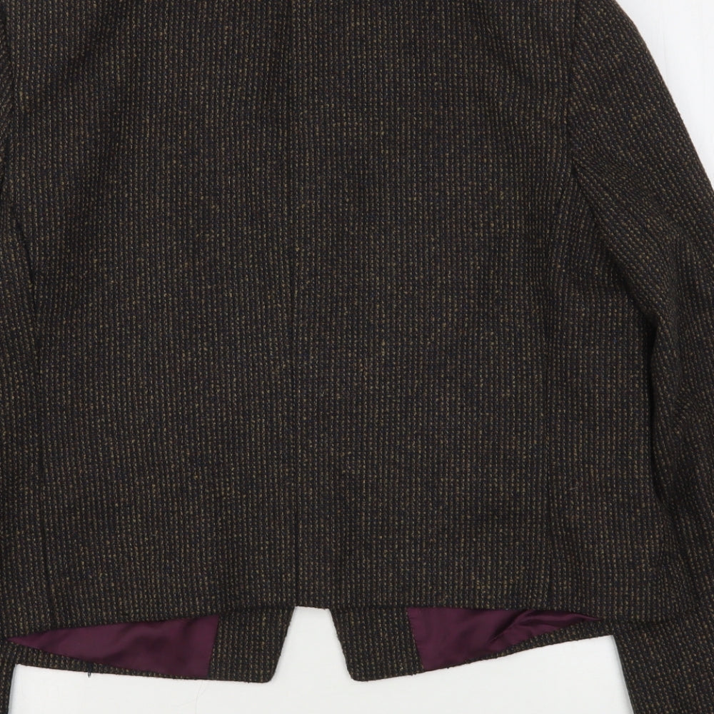 New Look Womens Brown Polyester Jacket Sport Coat Size 18