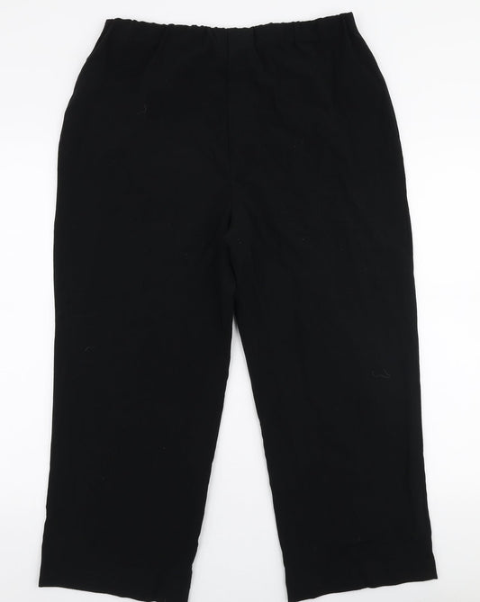 Womens UK Size 16 Isle Regular Fit Black Trousers