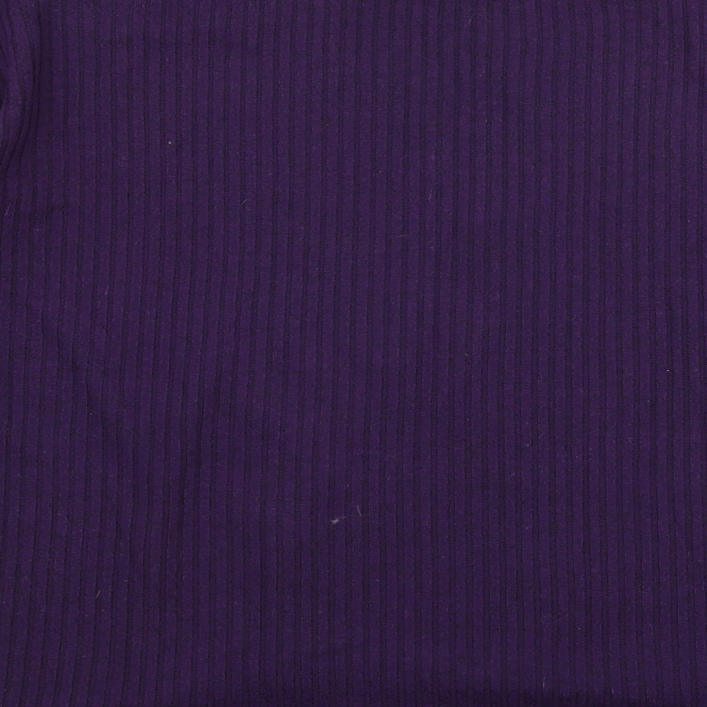 Primark Womens Purple Round Neck Polyester Pullover Jumper Size S