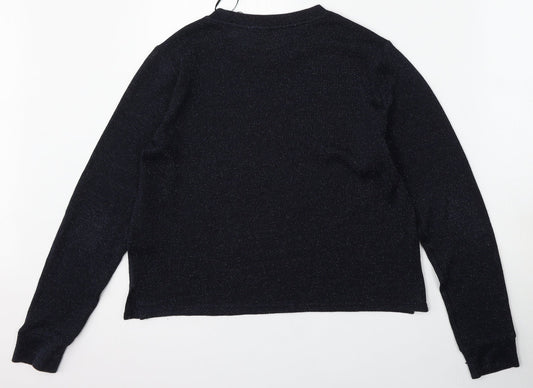 Womens UK Size M Divided Blue Pullover Jumper