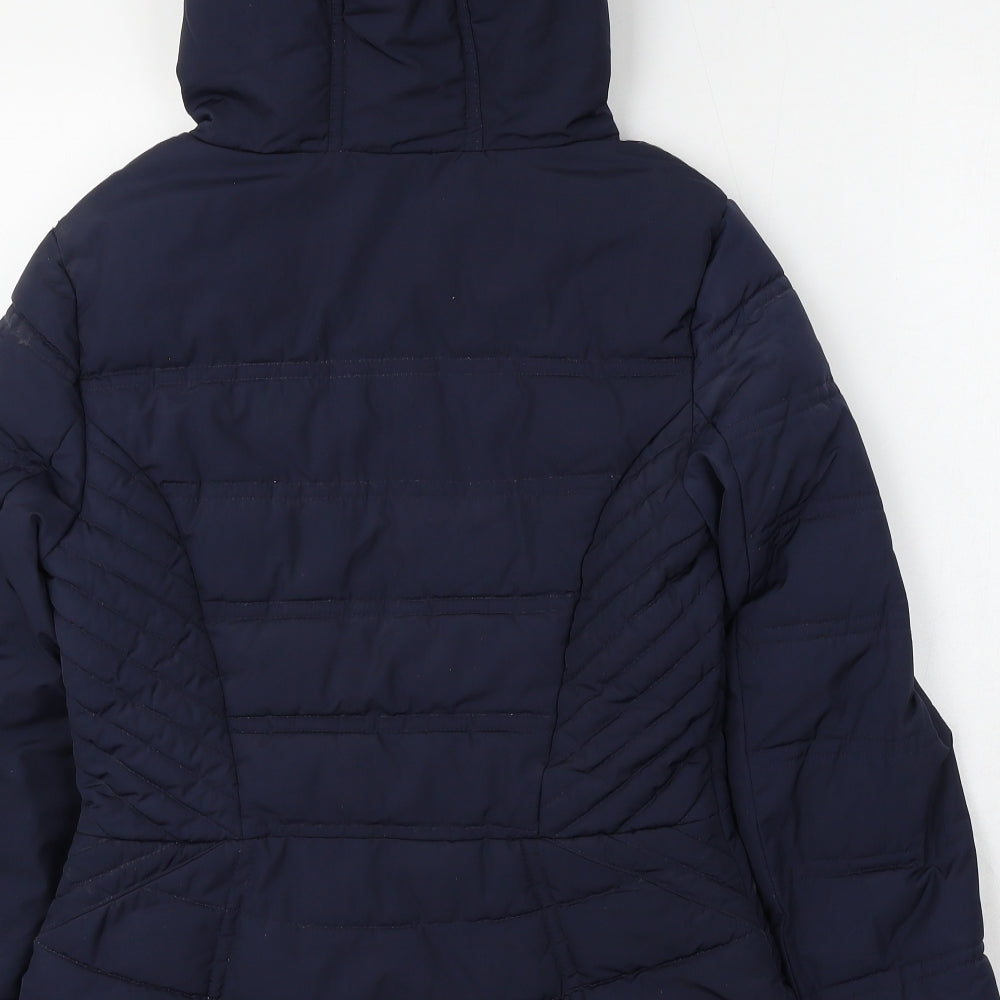 Marks and Spencer Womens Blue Jacket Size 8 Zip