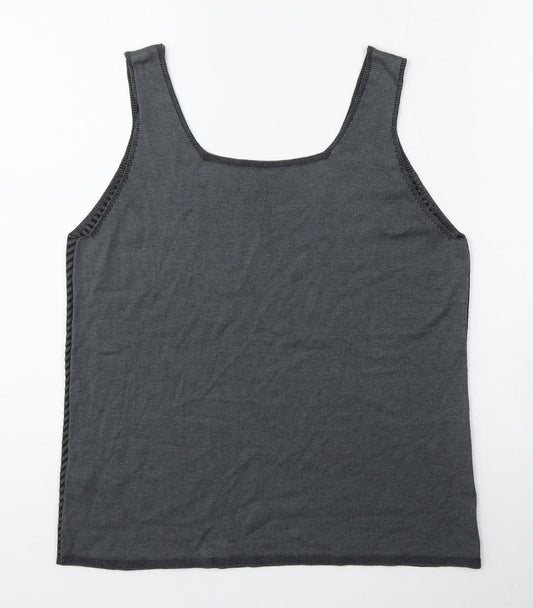 Womens UK Size 16 Per Una Grey Vest Jumper