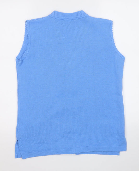 Womens UK Size S Insight Blue Vest Jumper