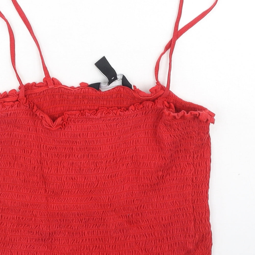Womens UK Size 12 New Look Red Camisole Tank