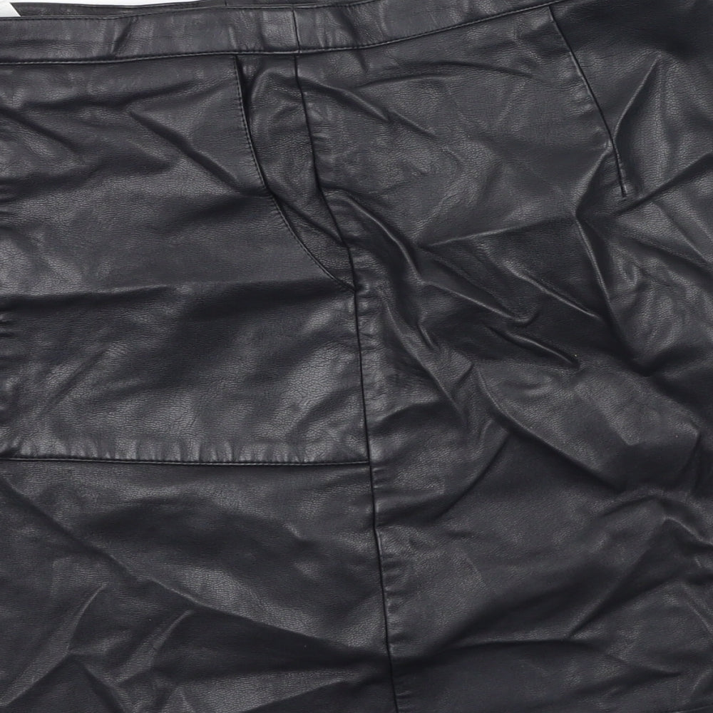 NEXT Womens Black Viscose Mini Skirt Size 10