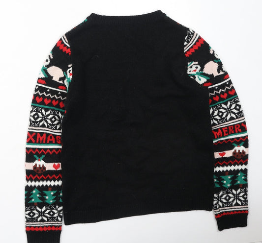 Womens UK Size S New Look Multicoloured Pullover Jumper