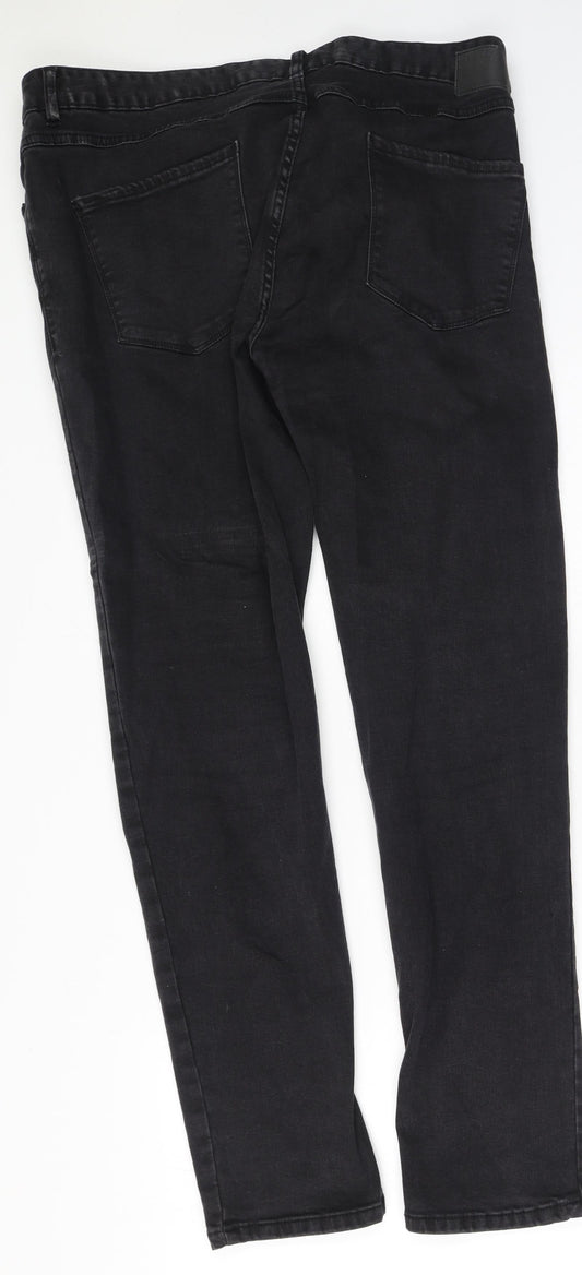 Denim & Co. Womens Grey Cotton Skinny Jeans Size 38 L32 in Regular