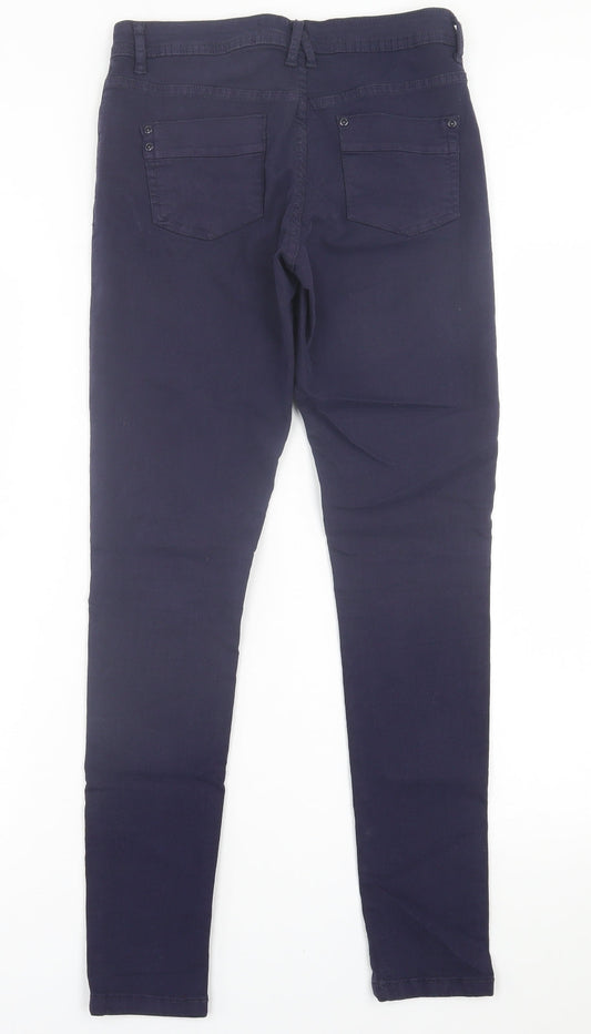 Urban bliss Womens Blue Cotton Skinny Jeans Size 8 L30 in Regular Button