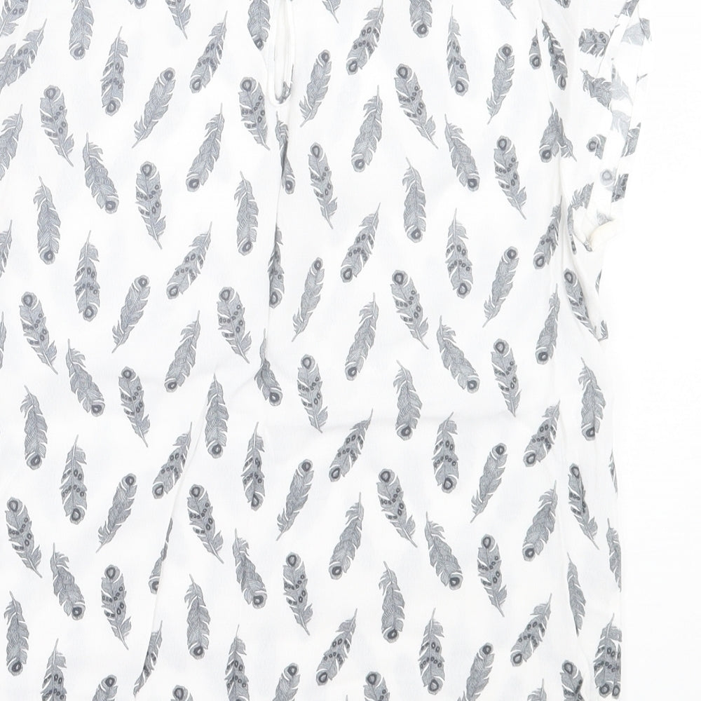 Womens UK Size 6 H&M White Basic T-Shirt