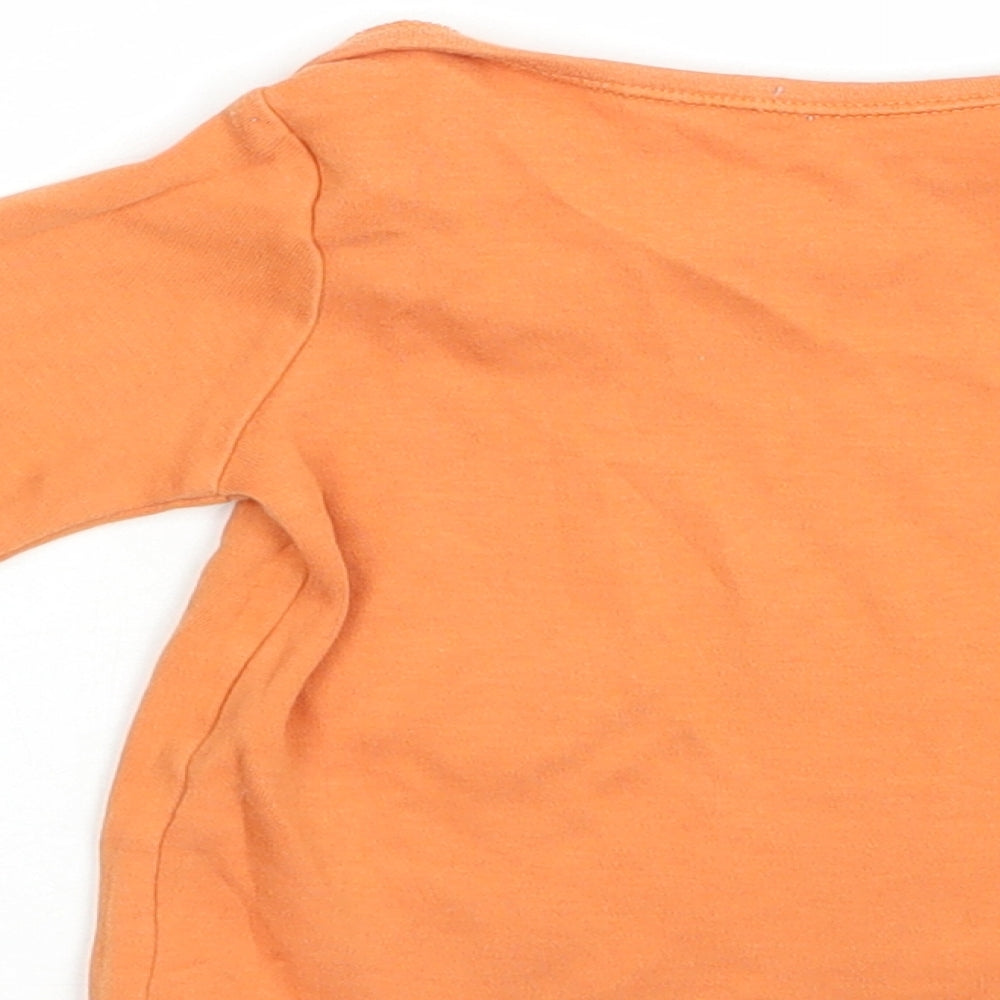 Nutmeg Baby Orange Cotton Pullover T-Shirt Size 12 Months Crew Neck Pullover - Sausage Dog