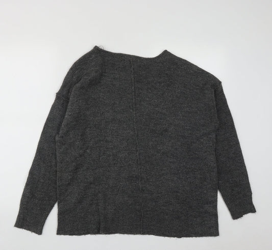 Womens UK Size S ISLE Essentials Grey Pullover Jumper